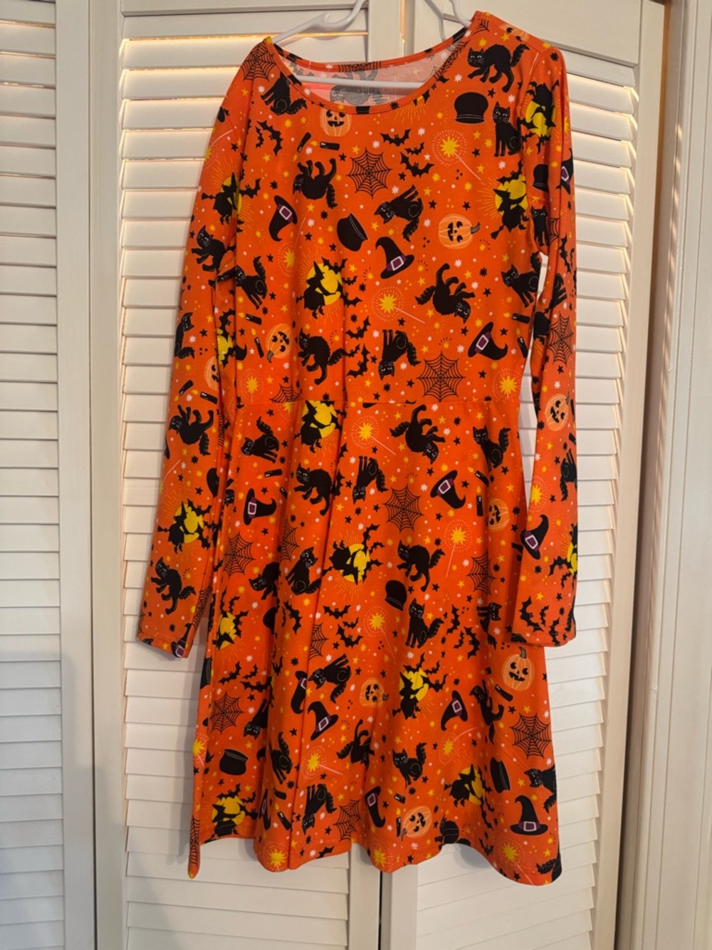 The Children's Place Orange Halloween Print Skater Dress